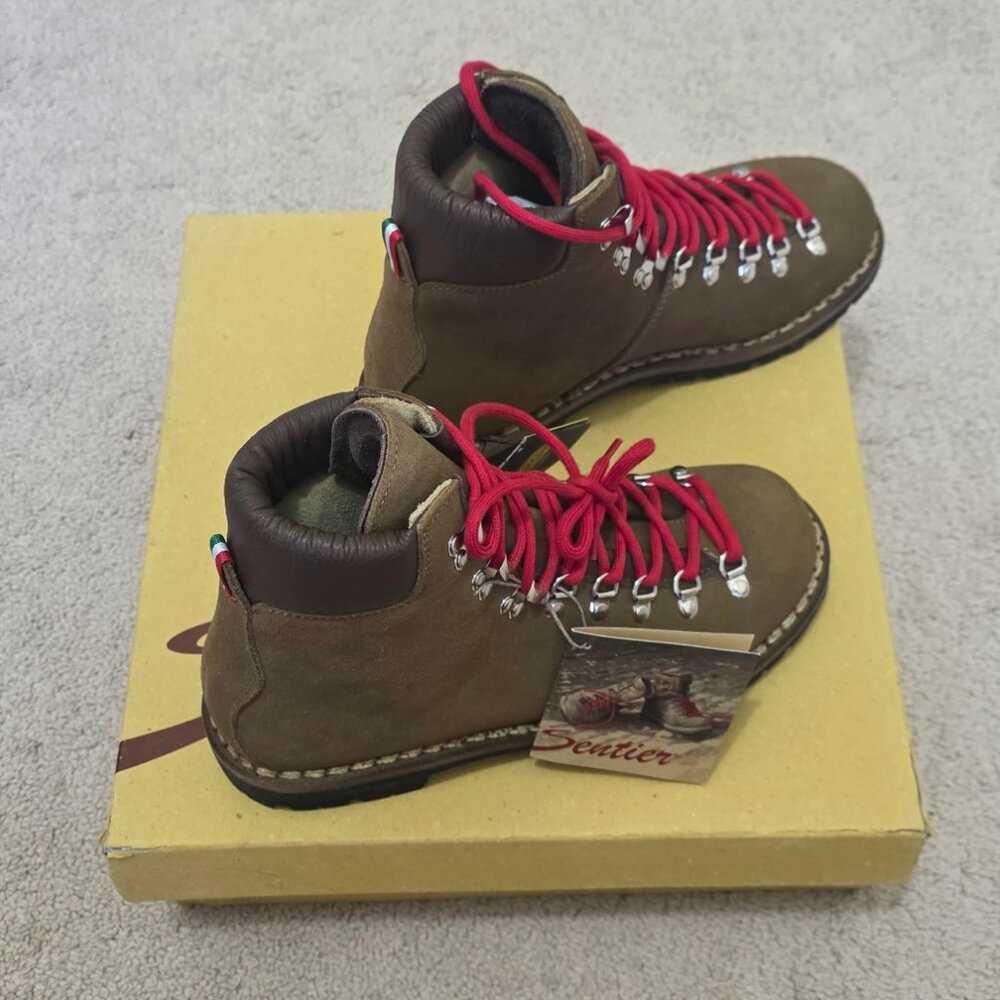 Sentier Italia Bobber Pedula Leather Hiking Boots Natural Tan Size 41 NIB - Picture 6 of 10